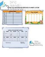 Papan Tulis Spidol Whiteboard Bergaris Tabel / Planner, Solusi Tepat untuk Jadwal Kerja dan Piket