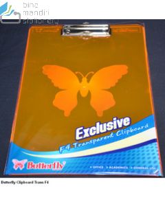 Jual Papan klip ujian Butterfly Clipboard Trans F4 termurah harga grosir Jakarta