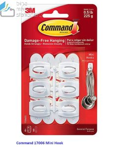 Macam macam stationery Command 17006 Mini Hooks Kaitan Mini Dinding dan gambarnya