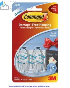 e-catalogue gambar alat tulis Command 17092CLR Small Clear Hooks Pengait Gantungan Bening Dinding ukuran Kecil 