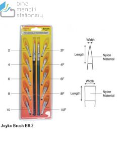 Gambar Joyko Brush BR-2 Kuas Lukis Cat Air Cat Minyak Akrilik Set Batang Kuas Beda merek Joyko