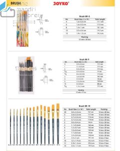 Joyko Brush BR-10 No.2 Kuas Lukis Cat Air Cat Minyak Akrilik Set