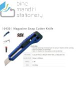 Macam macam perlengkapan sekolah SDI 0430 Magazine Snap Blade Knife (L-500) Auto Refill Blade Pisau Kater Besar dan gambarnya